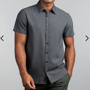 Bylt Vista Short Sleeve Button Down, size L, charcoal grey​